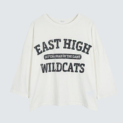 East High Wildcats 3/4 Sleeve Graphic Tee – Women One Size