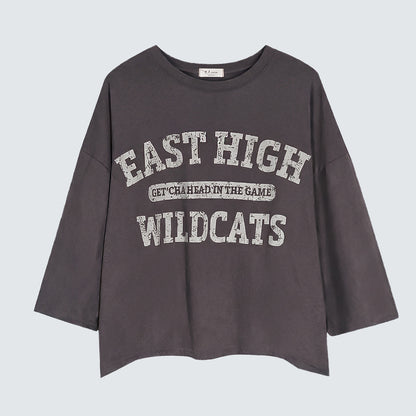 East High Wildcats 3/4 Sleeve Graphic Tee – Women One Size